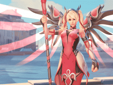 Overwatch Mercy in Rosa