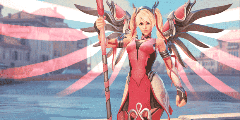 Overwatch Mercy in Rosa