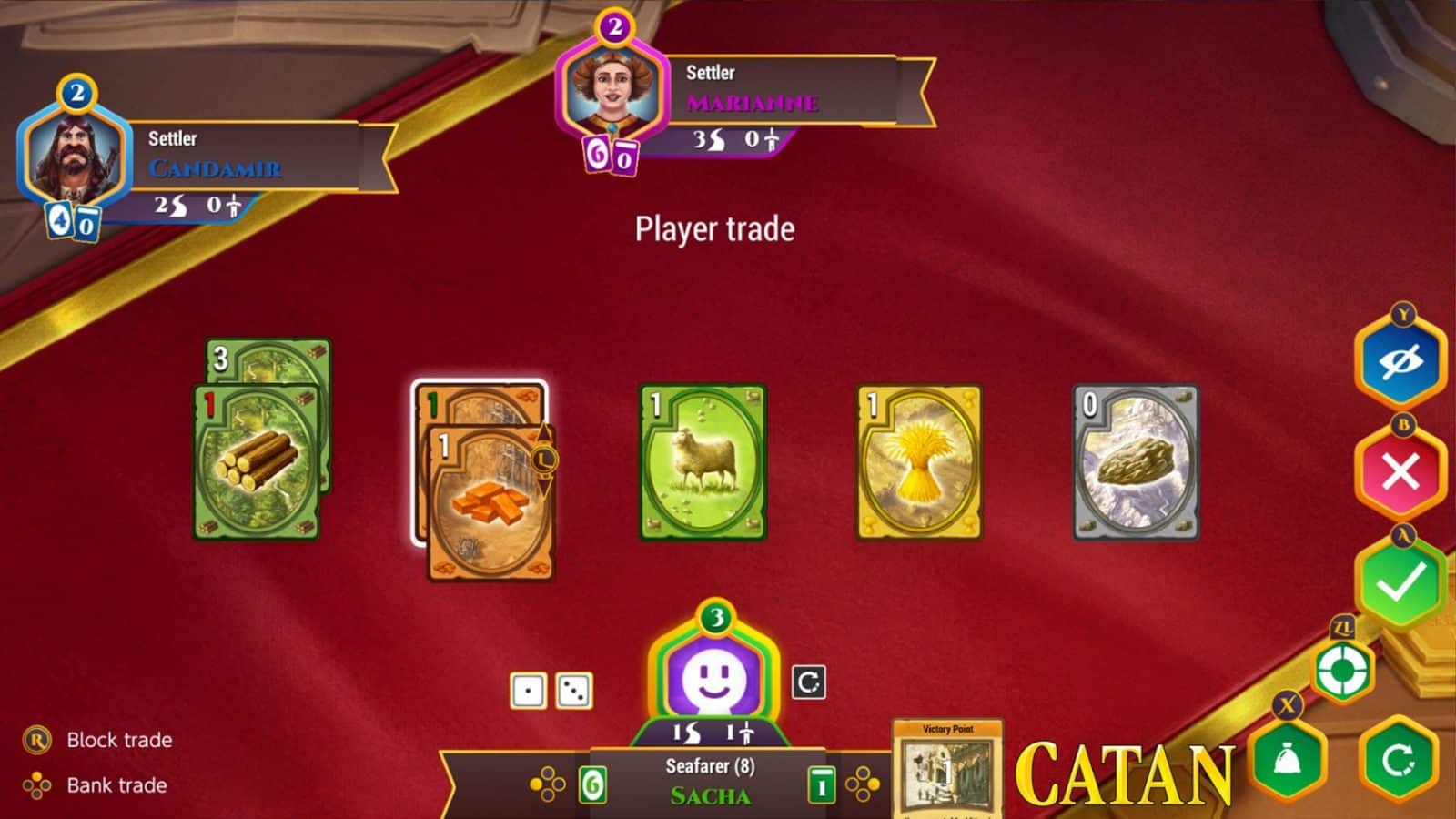 Grafik von CATAN auf der Nintendo Switch