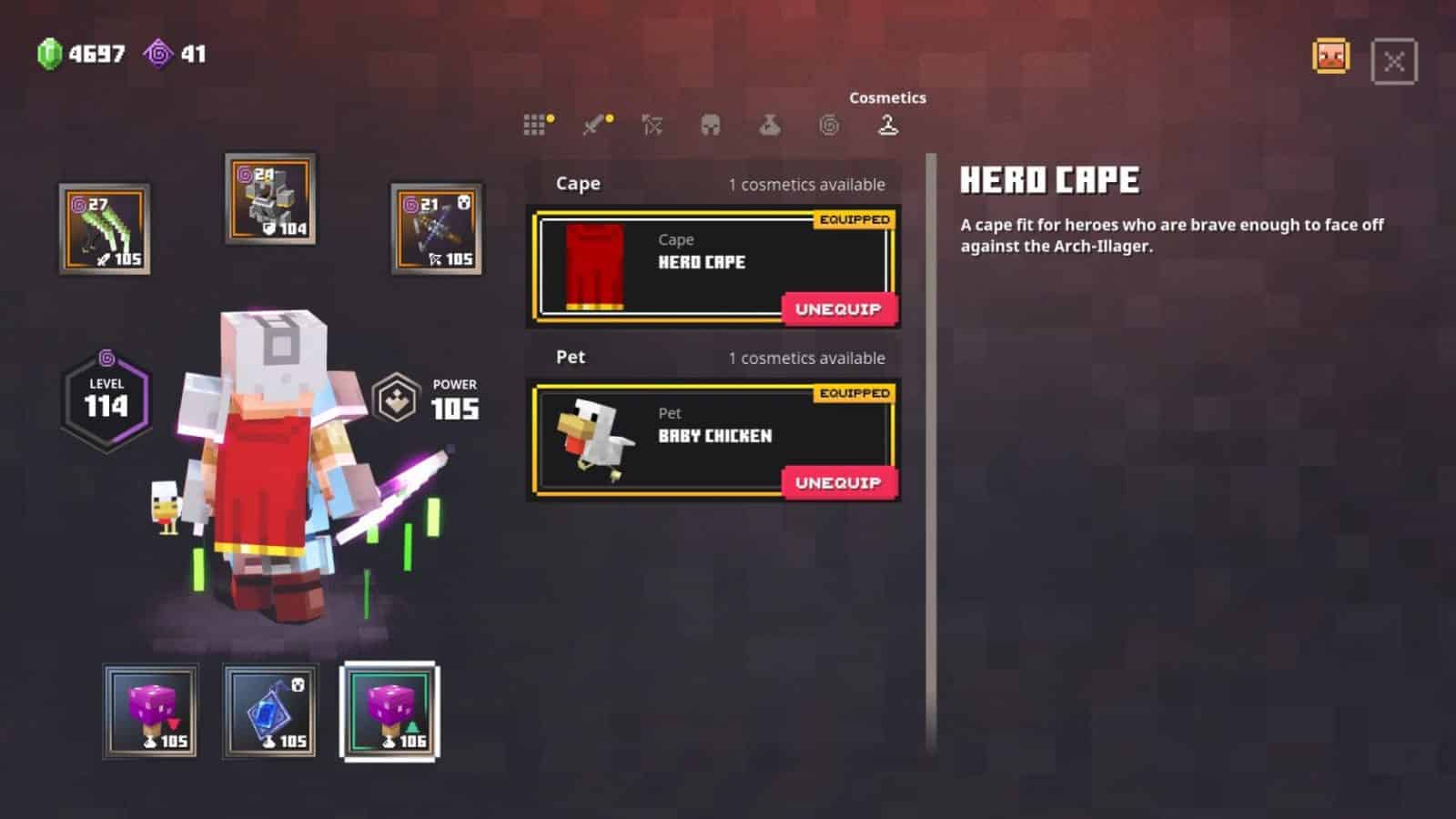 Minecraft Dungeons Cosmetics
