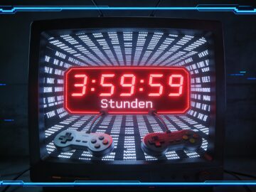 Bildschirm mit Countdown