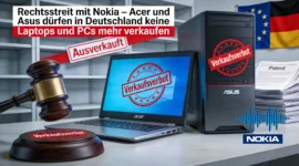 Acer und Asus dürfen in Deutschland keine Laptops und PCs mehr verkaufen 22 Acer und Asus dürfen in Deutschland keine Laptops und PCs mehr verkaufen