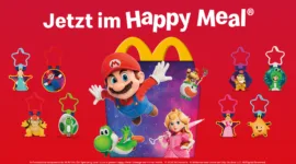 McDonald's bringt Super Mario Galaxy Film Menüs ab 25. März - Happy Meal mit Sammelfiguren und goldenen Münzen 18 Super Mario Galaxy Film Promotion bei McDonald's