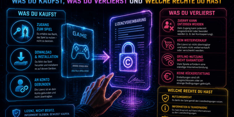 Digitale Spielelizenz – Lizenz statt Eigentum erklärt