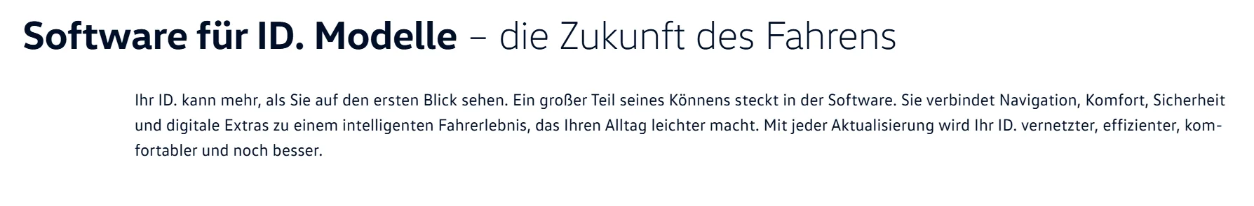 Nein, ich bin nicht naiv. Ich habe nur geglaubt, was VW mir gesagt hat. 2 VW ID Software