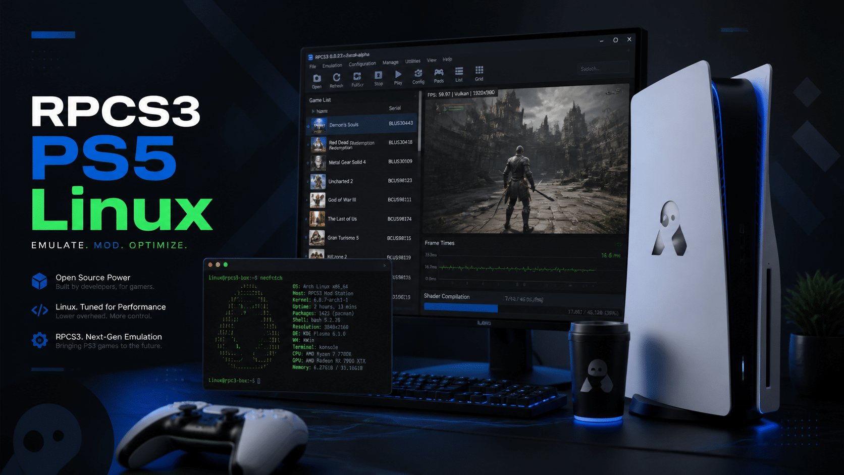 PS5 als PS3-Emulator: RPCS3 unter Linux getestet