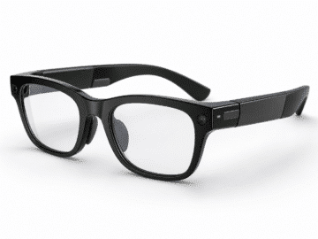 „KI-generiertes Konzeptbild möglicher Apple Smart Glasses – kein offizielles Produktbild"