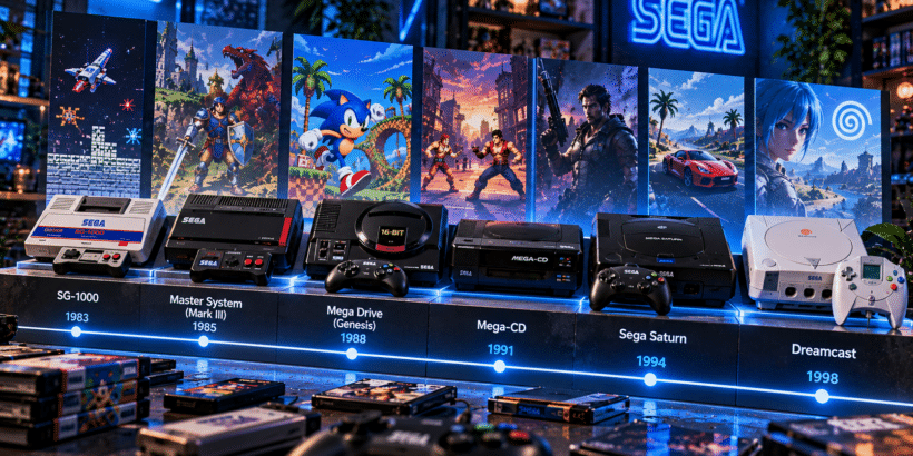Alle Sega-Konsolen in der Reihenfolge