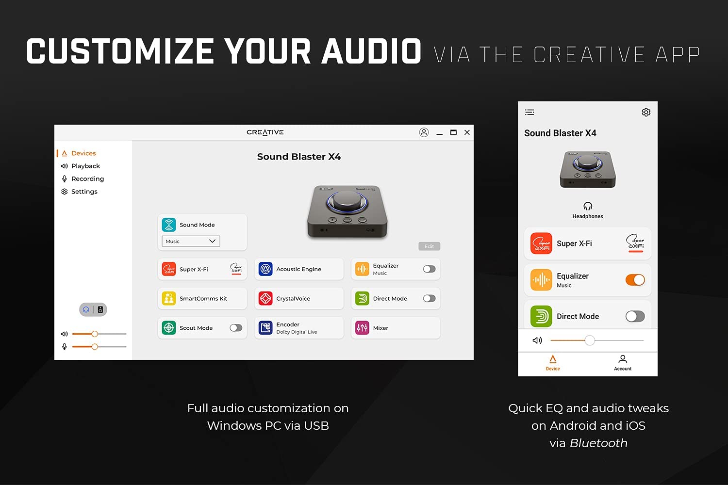 Creative Sound Blaster X4 App