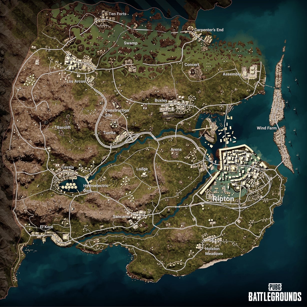 PUBG Battlegrounds Deston Map